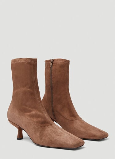 BY FAR Audrey Stretch Ankle Boots Brown byf0245026