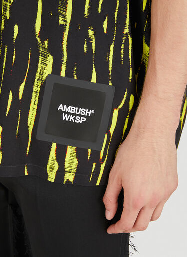 Ambush グラフィックプリント ボウリングシャツ ブラック amb0149012