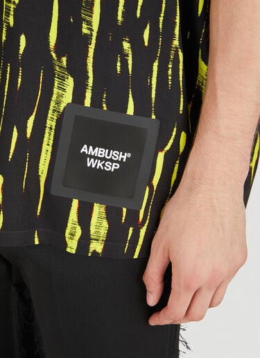 Graphic Print Bowling Shirt Ambush Graphic Print Bowling Shirt Black amb0149012