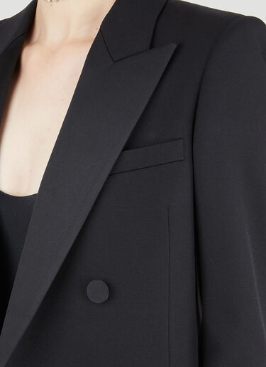 Saint Laurent Double-Breasted Tuxedo Blazer Black sla0246024