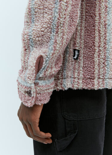 Stripe Sherpa Shirt Stüssy Stripe Sherpa Shirt Pink sts0154010