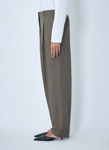 Gianni Wool Straight Pants The Row Gianni Wool Straight Pants Grey row0264057