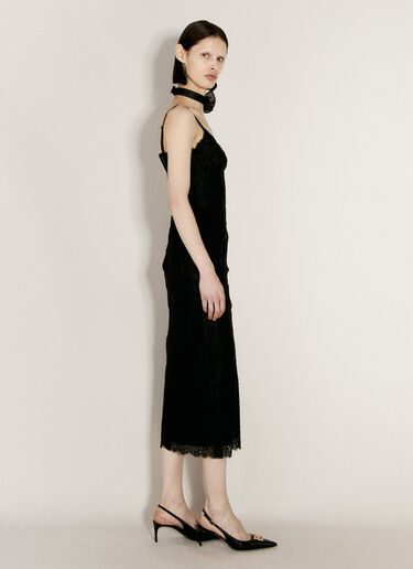 Dolce & Gabbana Lace Slip Dress Black dol0256003