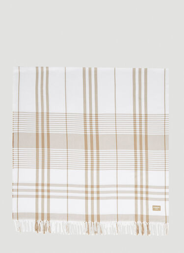 Burberry Check Beach Towel Beige bur0252057