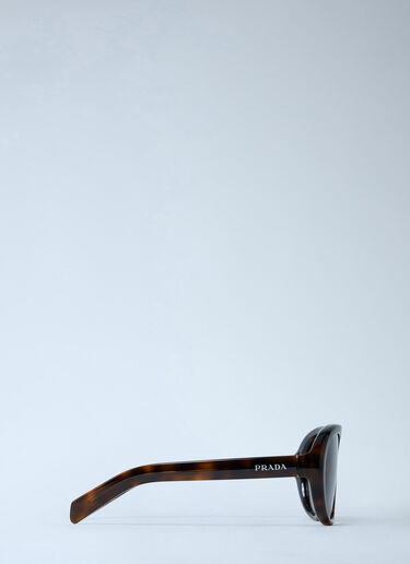Aviator Sunglasses in Acetate Frame Prada Aviator Sunglasses in Acetate Frame Brown lpr0362004