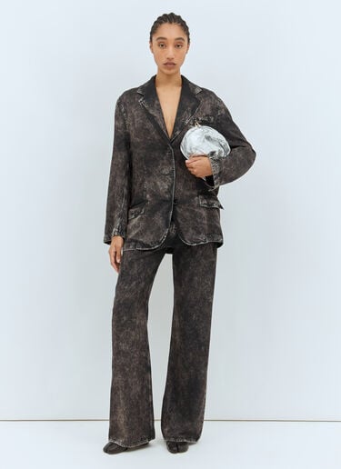 Acne Studios Single-Breasted Printed Blazer Black acn0258009