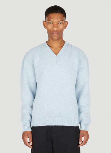 Prada Shetland Knit Sweater Light Blue pra0150013