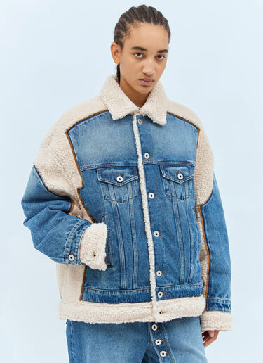 Jean Paul Gaultier 쁘띠 그랑 데님 & 시어링 재킷 블루 jpg0258011