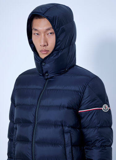 LN-CC® - Moncler: Ravenlock Hooded Short Down Jacket - Dark Blue Moncler Ravenlock Hooded Short Down Jacket Dark Blue mon0166043
