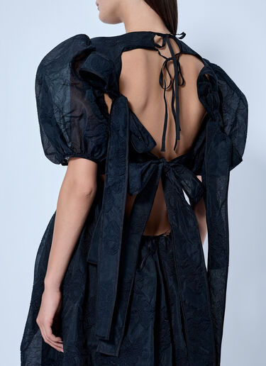 LN-CC® - Cecilie Bahnsen: Ulani Papillon Matelassé Midi Dress - Black Cecilie Bahnsen Ulani Papillon Matelassé Midi Dress Black cec0266007