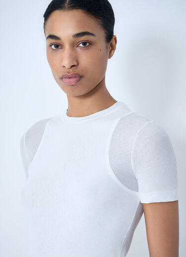 Jil Sander Crew Neck Fitted T-Shirt White jil0264006
