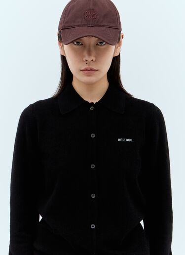 Miu Miu Drill Baseball Cap Burgundy miu0257020