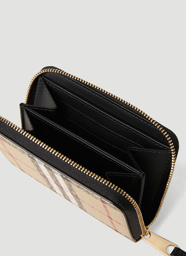 Burberry Check Wallet Beige bur0252031