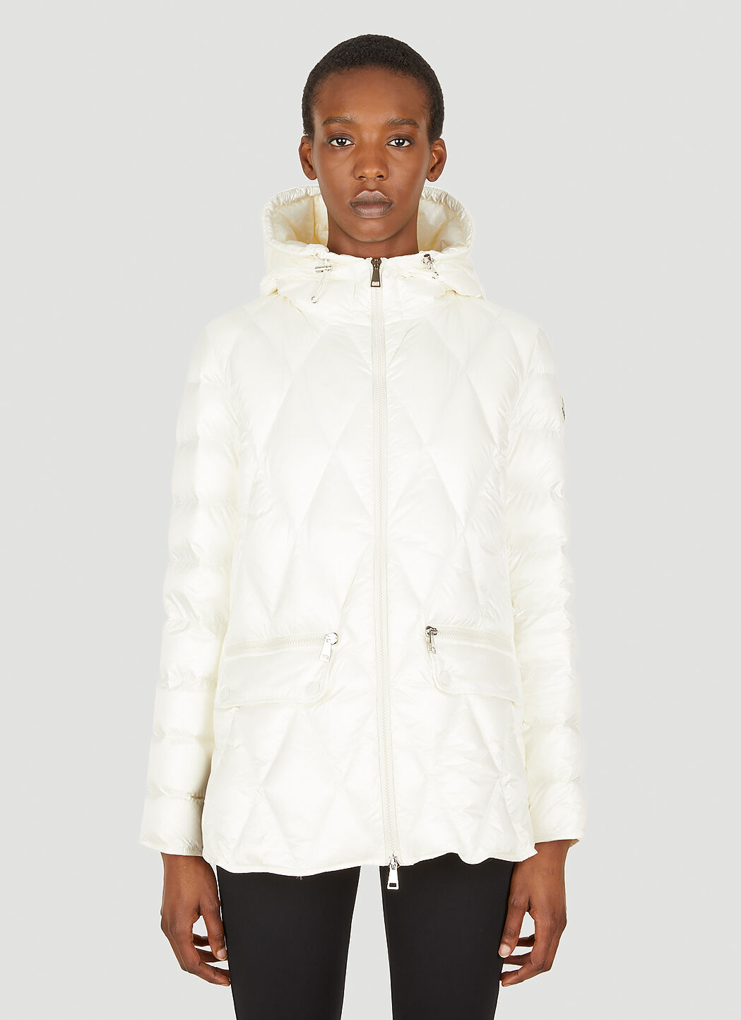 Moncler Serignan Short Parka Jacket in Cream LN CC