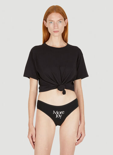Logo Print Briefs More Joy Logo Print Briefs Black mjy0249002