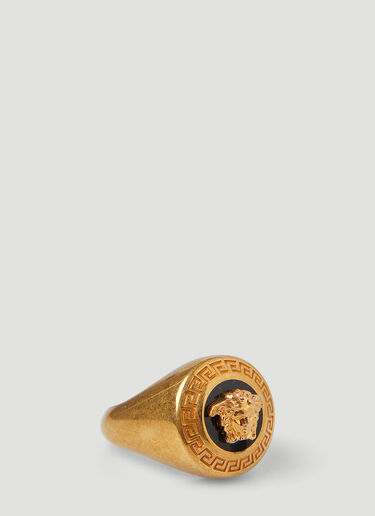 Versace 메두사 에나멜 링 골드 vrs0249049