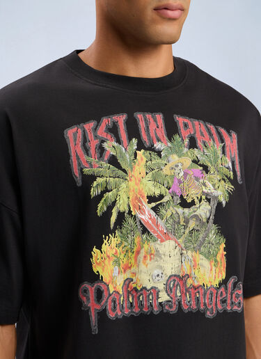 Rest In Palm Loose T-Shirt Palm Angels Rest In Palm Loose T-Shirt Black pma0162048