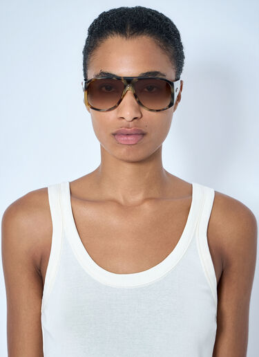 LN-CC® - Chloé: 伊兹亚太阳镜 - 深棕色 Chloé 伊兹亚太阳镜 深棕色 chl0262052
