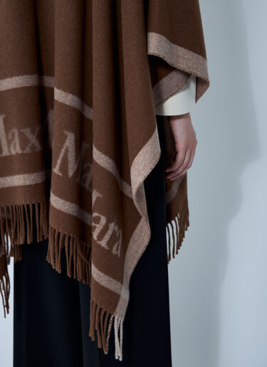 Max Mara Hilde Logo Motif Scarf Brown max0261037