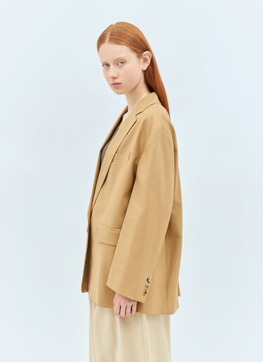 Max Mara Oversized Canvas Blazer Beige max0257004