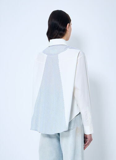 MM6 Maison Margiela Cropped Contrast Shirt White mmm0259003