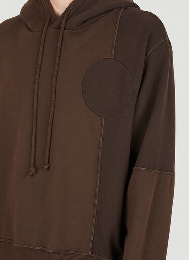 MM6 Maison Margiela Contrast Panel Hooded Sweatshirt Brown mmm0149007