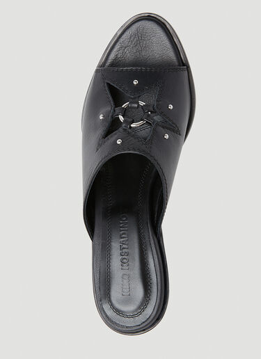 Kiko Kostadinov Star Kitten Heel Sandals Black kko0252022