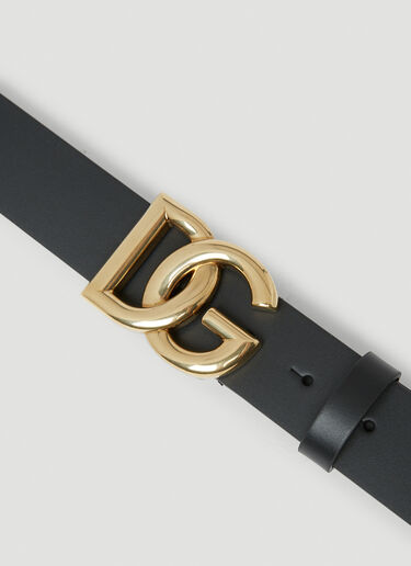 Dolce & Gabbana 徽标铭牌腰带 黑 dol0149039