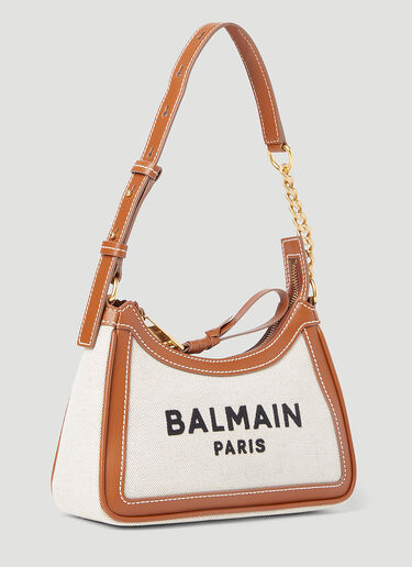 Balmain B-Army Logo Print Shoulder Bag Natural bln0253030