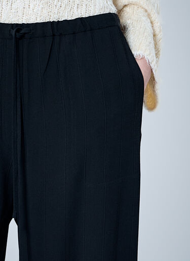 TOTEME Woven Drawstring Pants Black tot0260023