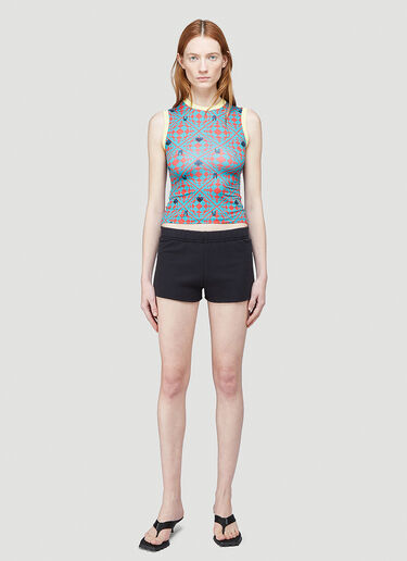 Maisie Wilen Knitted Muscle Beach Tank Top Blue mwn0244006