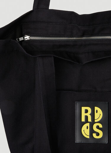 Raf Simons x Smiley Smiley Logo Patch Tote Bag Black rss0148031