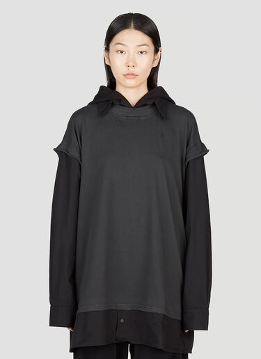 MM6 Maison Margiela Classic Collar Sweatshirt Black mmm0353007