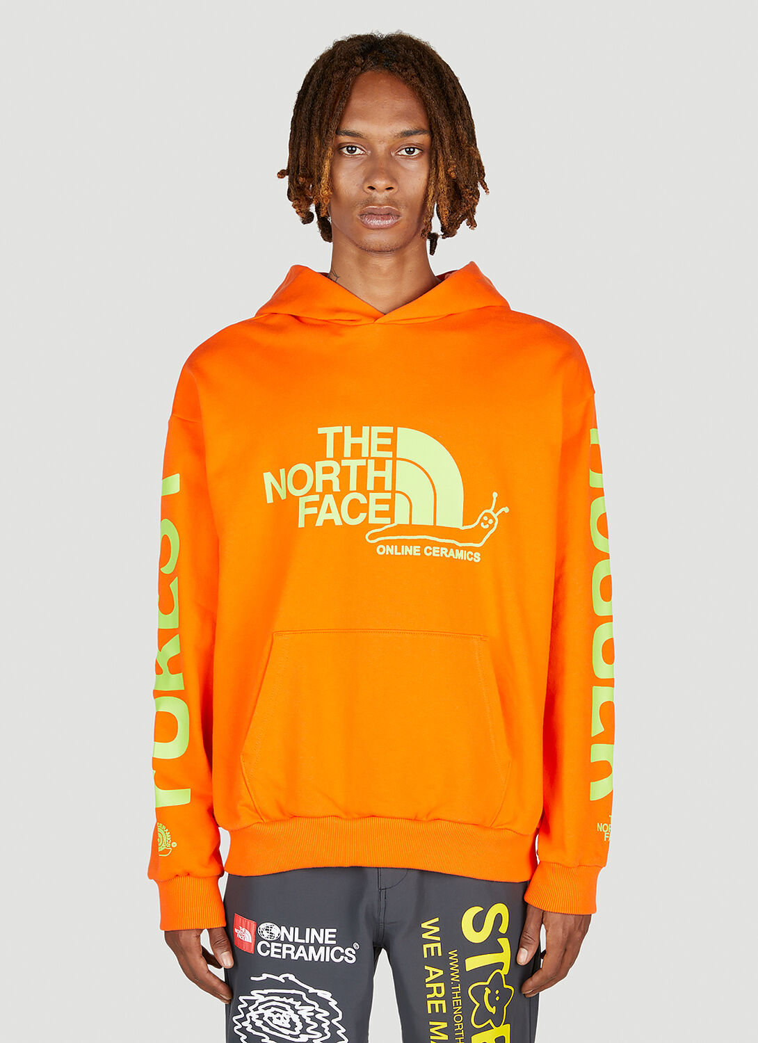 The North Face X Online Ceramics Hooded Sweatshirt In Orange