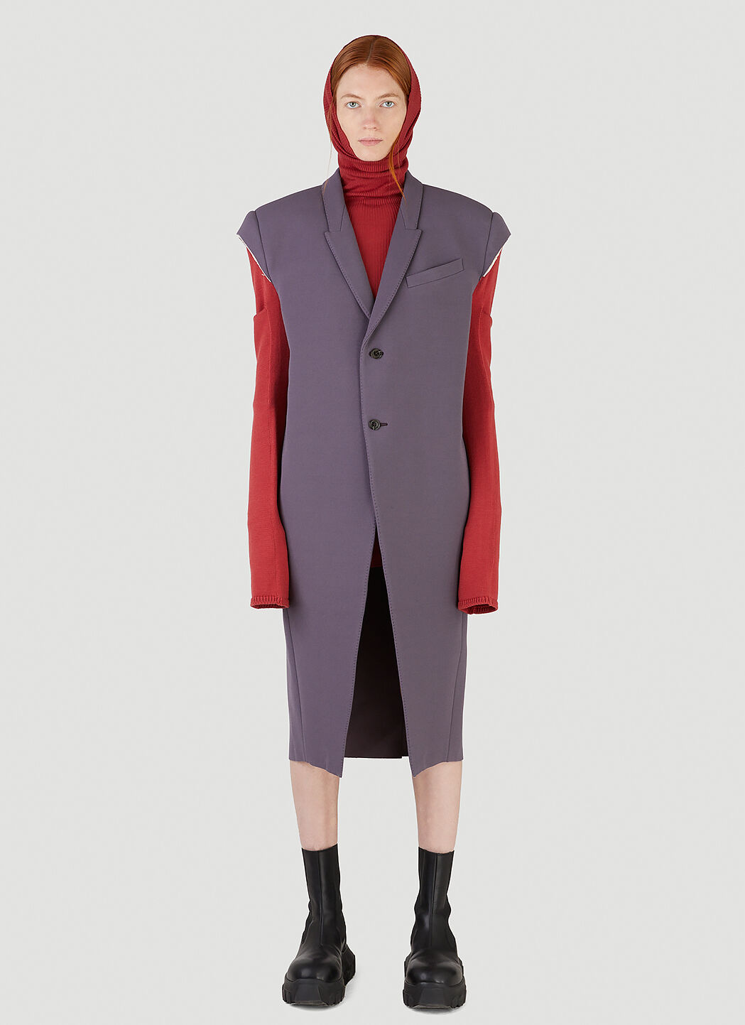 Rick Owens Jumbo Tatlin Coat in Purple | LN-CC