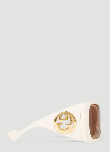Gucci GG1255S 方形太阳镜 白色 guc0252124