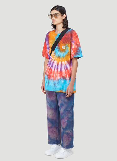 Stain Shade X Carhartt Tie-Dyed T-Shirt Blue stn0342018