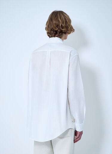 Our Legacy Embroidered Cotton Poplin Shirt White our0164065