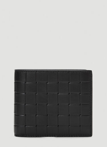 Bottega Veneta Embossed Leather Bi-Fold Wallet Black bov0143026