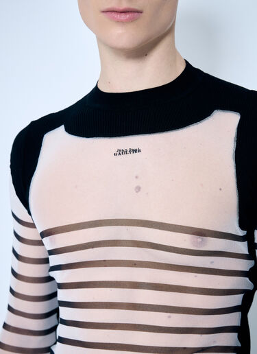 Jean Paul Gaultier Marniniere Mesh And Knit Top White jpg0159004