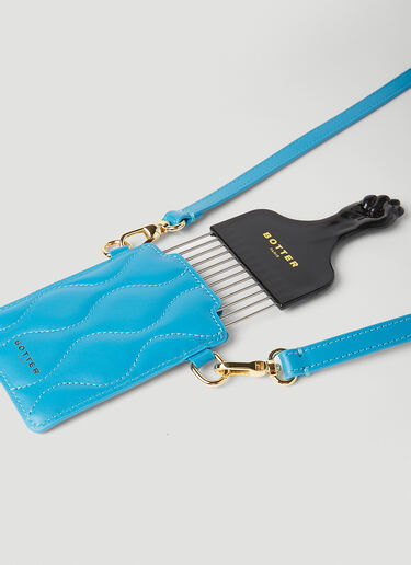 Botter Afro Comb with Case Blue bot0150011