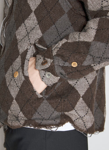 UNDERCOVER Argyle Wool Jacket Brown und0154003