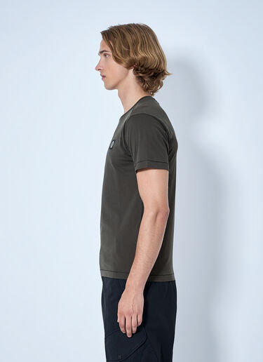 Stone Island Logo Motif Cotton T-Shirt Grey sto0165044