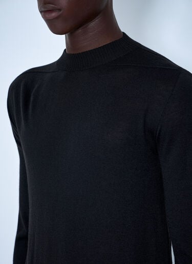 Rick Owens Fine Knit Crewneck Sweater Black ric0165077