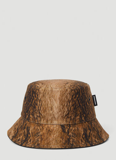 Burberry Fur Print Bucket Hat Brown bur0346025