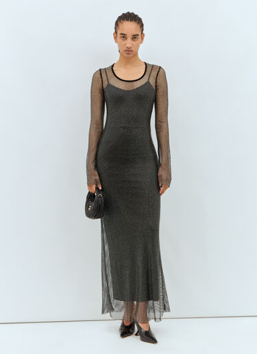Sportmax 라인스톤 튈 맥시 원피스 블랙 spx0257001