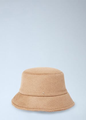 Max Mara Fiducia Teddy Lined Bucket Hat Camel max0254095