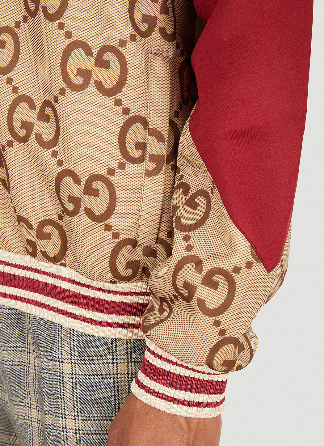 Gucci GG Multi Panel Track Jacket in Beige LN CC