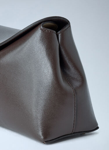 LN-CC® - Toteme: T-Lock Leather Clutch - Brown Toteme T-Lock Leather Clutch Brown tot0265090