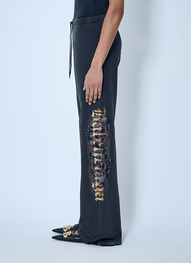 Balenciaga Tacky Tattoo Flared Track Pants Black bal0259050
